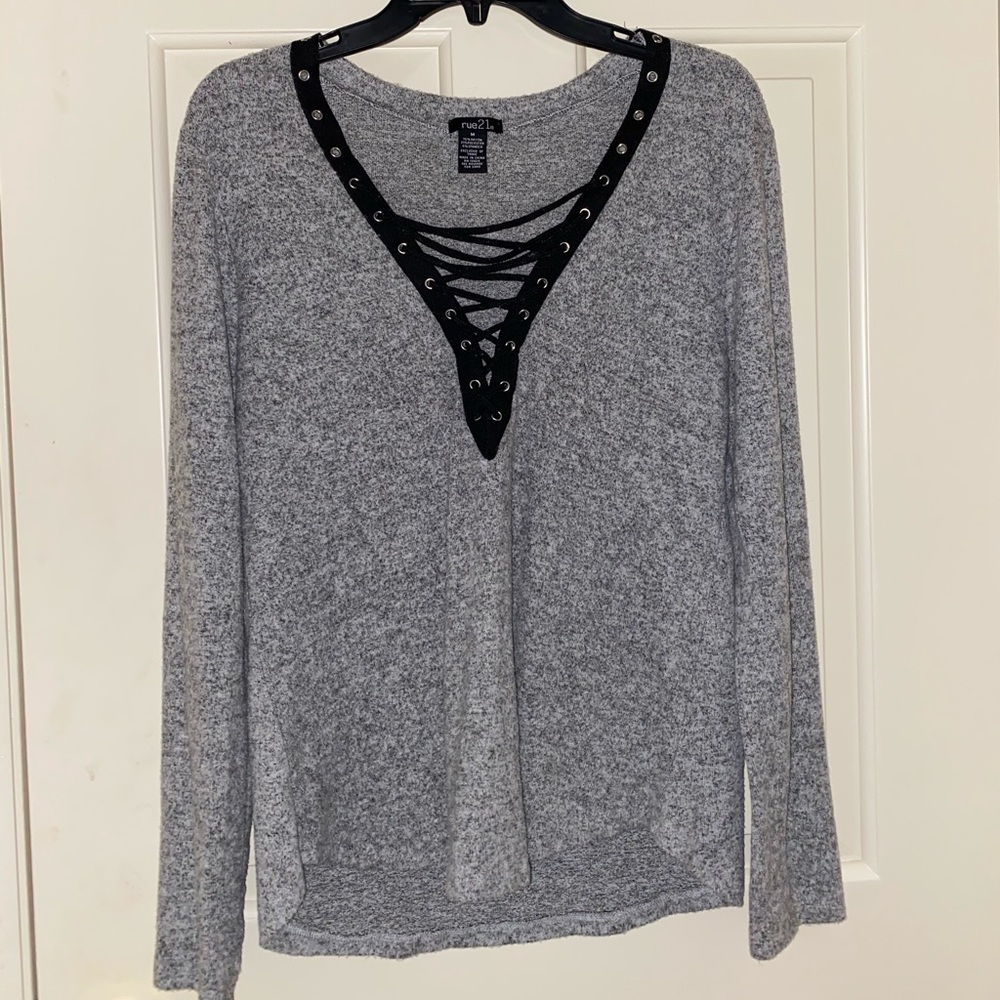 Low V Neck Sweater